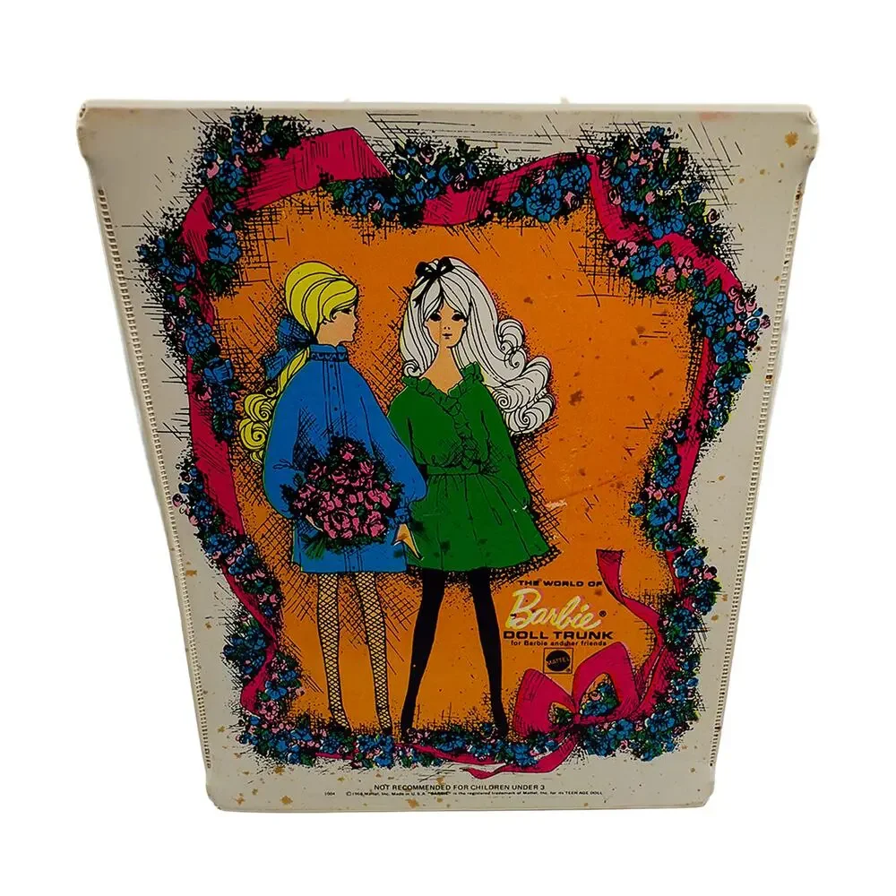 Vintage 1968 Mattel The World of Barbie Doll Trunk 1004 Handled Doll Toy Carrier